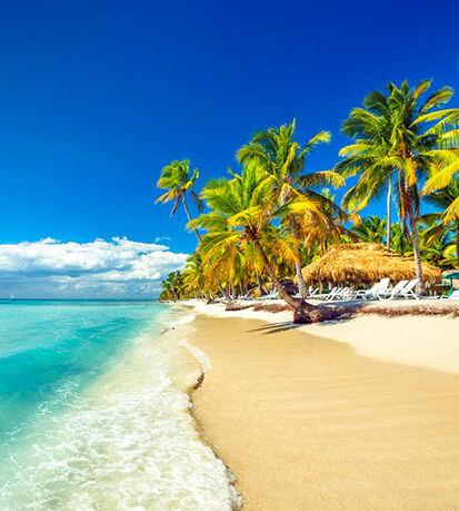 sunny caribbean beach